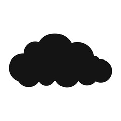 Poster - Cloud silhouette simple black vector