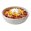 © Sultan - Delicious Chili Bowl Topped with Cheese and Sour Cream isolated on transparent background