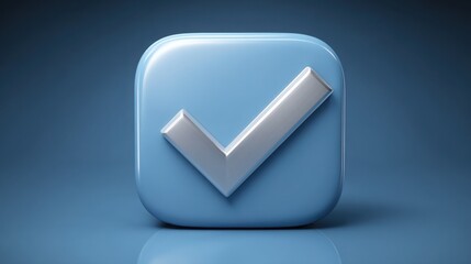 Poster - A blue check mark icon representing the concept of assigning auto-follow-up for effective tracking of project tasks