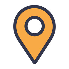 Poster - Vector icon of a location pin minimalist graphic symbol vector