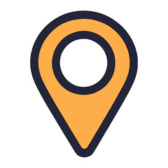 Poster - Vector icon of a location pin minimalist graphic symbol vector