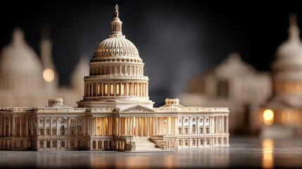 Poster - detailed model of the united states representing economic policies and fiscal simulation in a lab en