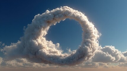 Poster - Circular cloud formations representing abstract concepts of value rings in a modular roi layout for creative design