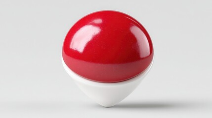 Poster - Vibrant red egg sitting elegantly on a pristine white surface representing cost control and real-time expense alerts