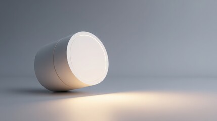 Poster - Bright white light illuminating a soft gray background for symbolic representation of clarity and focus in visuals