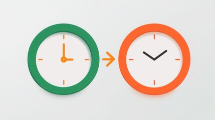 Poster - Two distinct clocks with one displaying the time for better understanding of timing structure in allocation engine
