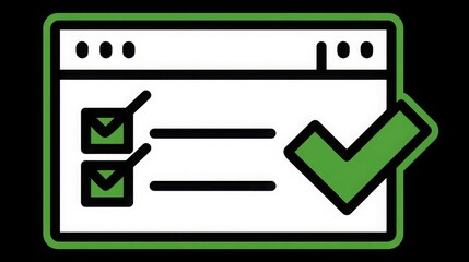 Poster - Distinctive check mark icon symbolizing data-confirmed opportunities and the importance of verification in financial planning