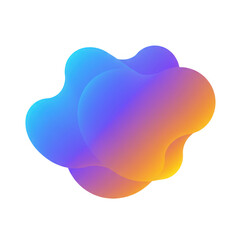 Poster - Abstract gradient shape blob isolated on transparent background