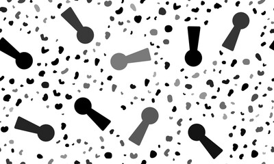 Poster - Abstract seamless pattern with keyhole symbols. Creative leopard backdrop. Illustration on transparent background