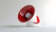 © riskun - Modern, red and white audio speaker design.