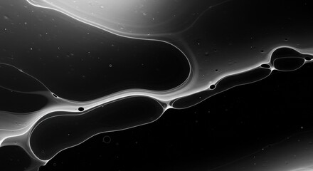 Wall Mural - Abstract Fluid Art in Black and White