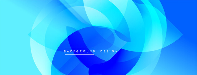 Leinwandbilder - Abstract blue design. Flowing shapes create dynamic visual effect. Modern gradient background suitable for digital projects.