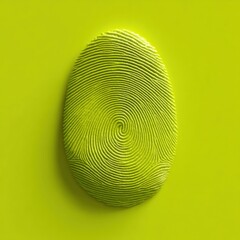Fototapete - Cyber Identity Dynamics Minimalist Biometric Fingerprint Visualization in Vibrant Neon Green - Digital Authentication and Privacy Innovation