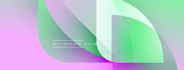 Aufkleber - Abstract gradients, flowing shapes, vibrant colors create modern design. Soft transitions, layered elements suggest dynamic composition.