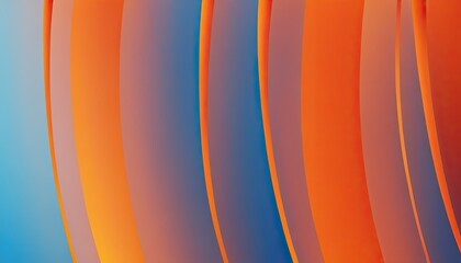 Poster - Abstract background with smooth wavy lines in orange colors
1