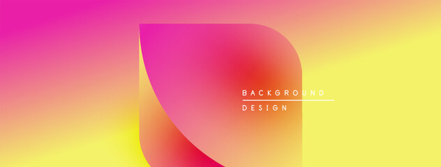 Leinwandbilder - Vibrant gradient background. Pink, yellow hues blend smoothly. Modern design element present, text reads background design. Simple, clean aesthetic.