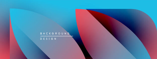Aufkleber - Abstract gradients overlap, creating dynamic visual texture. Blue, pink, purple hues blend seamlessly. Text reads background design.