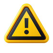 © Divine123victory - 3D Render of Yellow Warning Triangle Sign on Transparent Background