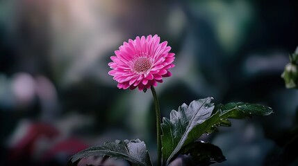 Aufkleber - Vibrant blooming flower in nature close-up shot lush green environment serene viewpoint botanical concept
