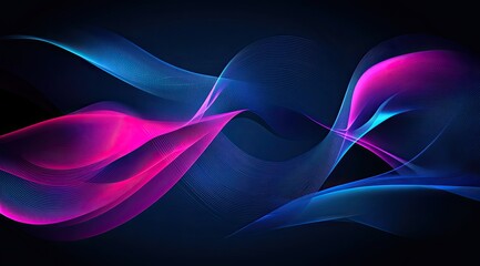 Poster - abstract glowing waves of vibrant color (2)