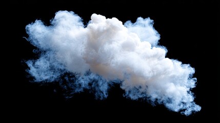 Fototapete - Fluffy natural cloud structure showcases irregular contours and soft shadows, ideal for creative projects that require realistic atmospheric elements