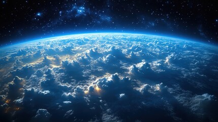 Wall Mural - Vast celestial view of earth's atmospheric clouds.