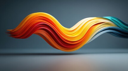 Poster - colorful fibonacci-driven income band icon concept representing return in wave patterns for financia