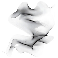 Poster - Abstract line art flowing with ethereal grace a digital dance of light and on transparent background