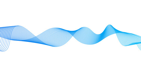 Fototapete - Smooth flowing dynamic blue wave lines isolated on white background,abstract background with business lines.Abstract wave line for banner, wallpaper background with wave,