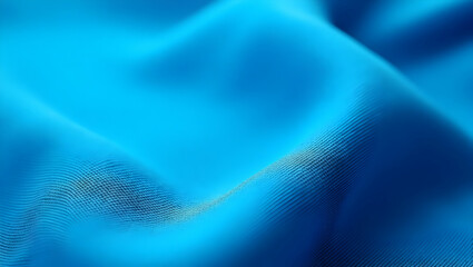 Poster - Mesmerizing Blue, An Abstract Fine Weave Fabric with Intricate Patterns, Showcasing Delicate Texture and Dynamic Wavelike Forms in Vivid Colors, and Gentle Ripples