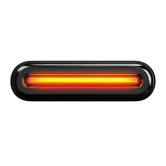 Poster - Glowing Amber Line in Sleek Black Housing Futuristic Design Element on transparent background