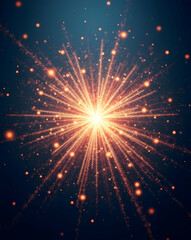 Poster - Vibrant Radiating Energy, A Festive Holiday Explosion of Light and Color, Showcasing a Densely Packed Display of Celebratory Cheer and Energetic Warmth