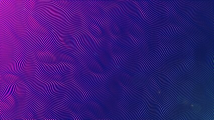 Poster - Abstract neon wavy lines flowing across the image creating a dynamic background suitable for designs websites and digital content in gradients of purple and blue
