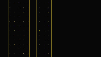 Poster - Dark background with golden lines and glittering dots