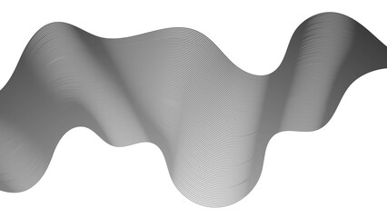 Poster - Abstract backdrop with grey wave gradient lines