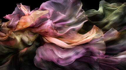 Poster - A silky fabric flowing smoothly, highlighting premium fashion and texture details