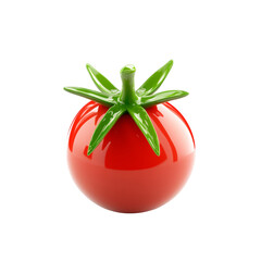 Poster - Shiny Red Tomato: A Fresh and Glossy Rendered Vegetable Icon for Design