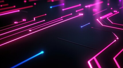 Poster - A subtle neon circuit texture runs along the edges, background wallpaper AI generated image