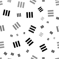 Poster - Seamless vector pattern with identity symbols, creating a creative monochrome background with rotated elements. Illustration on transparent background