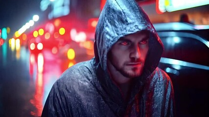 Leinwandbilder - A cybersecurity professional evaluates data breach risks at night.