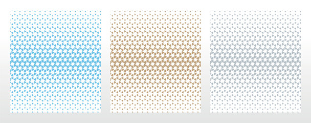 Fototapete - Set of abstract geometric patterns. Seamless vector backgrounds. Colored ornaments Graphic modern patterns Simple lattice graphic design