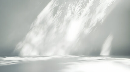 Aufkleber - Soft, diffused light casting gentle shadows on a minimalist surface, creating a serene and calming atmosphere.