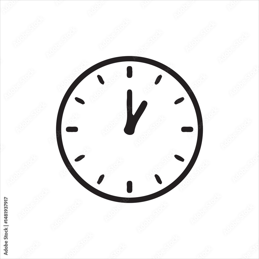 clock isolated on white background