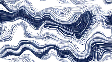 Aufkleber - Abstract blue and white waves create a dynamic and fluid pattern, evoking a sense of movement and depth.