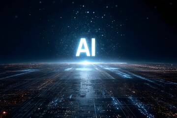 glowing icon in a digital universe
