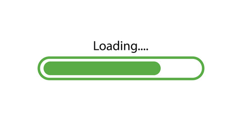 Poster - Loading Icons and Progress Bar Horizontal Load Indicators Vector. Load bar, buffer loader, download or upload bar icons. Horizontal Load Indicators. Loading status icon.