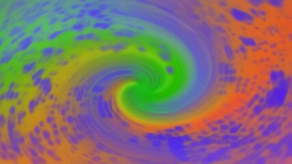 Wall Mural - Vivid swirl animation. Abstract colorful background with green, yellow, violet and orange gradient. Dynamic backdrop for music or creativity.