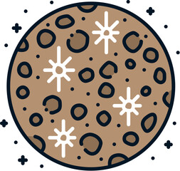Poster - Space astronomy Mercury planet color thin line icon. Galaxy outerspace lineart symbol, astronomy exploration vector icon. Cosmos outline icon or space research line sign with solar system planet