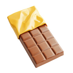 Aufkleber - Indulge in Sweetness: A 3D Render of Decadent Milk Chocolate Delight