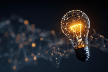 Poster - Glowing Lightbulb Network - Idea, Innovation, Technology